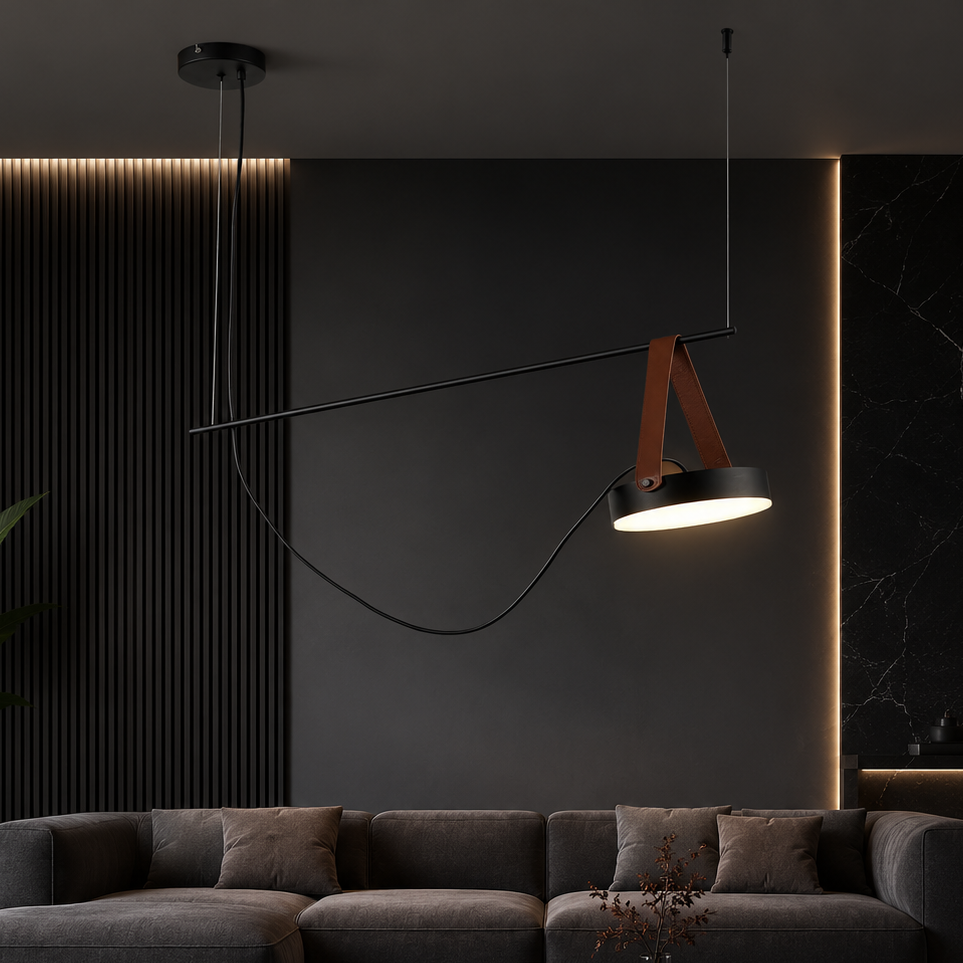 Lustra LED Unique SPECTRUM Black Suspendata 1 Sursa Echivalent 75W