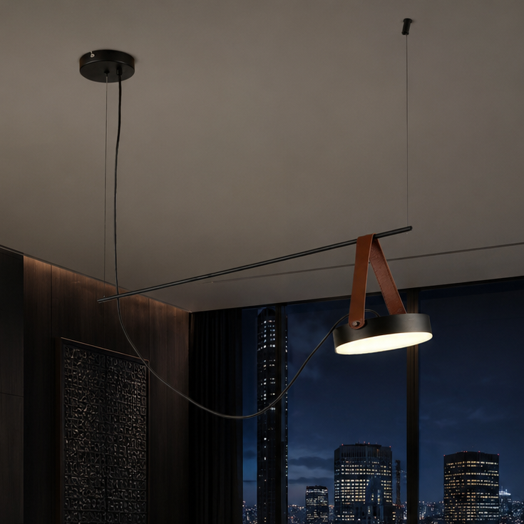 Lustra LED Unique SPECTRUM Black Suspendata 1 Sursa Echivalent 75W