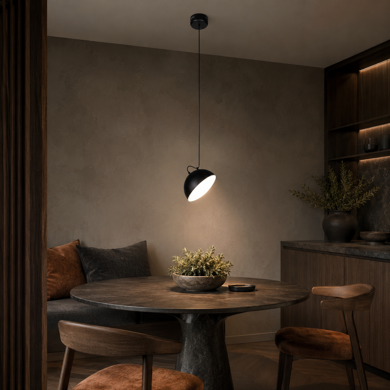 Pendul LED CROWD Unique 20W Black Echivalent 75W