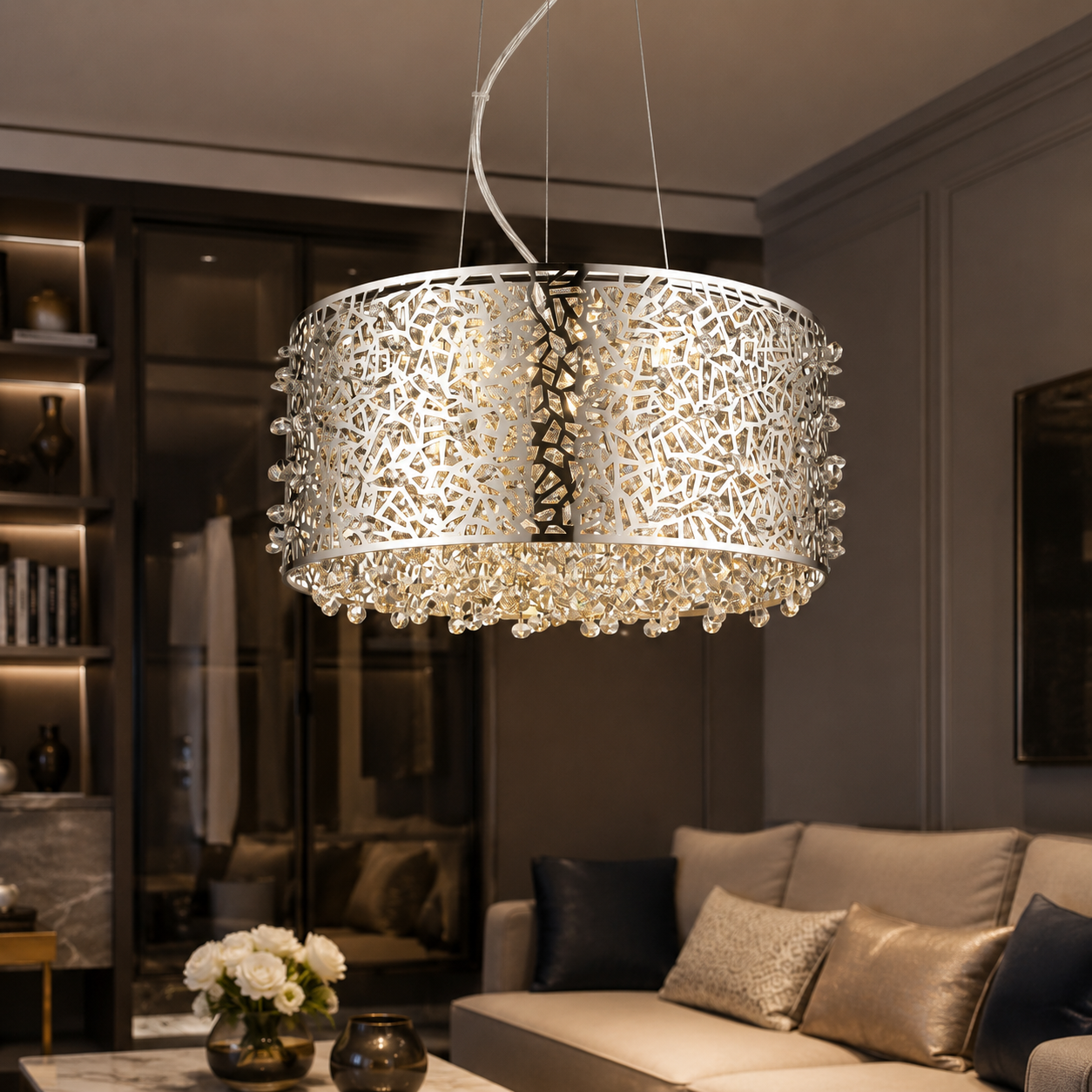 Candelabru LED FOREST Unique Crom Dimabil Echivalent 150W
