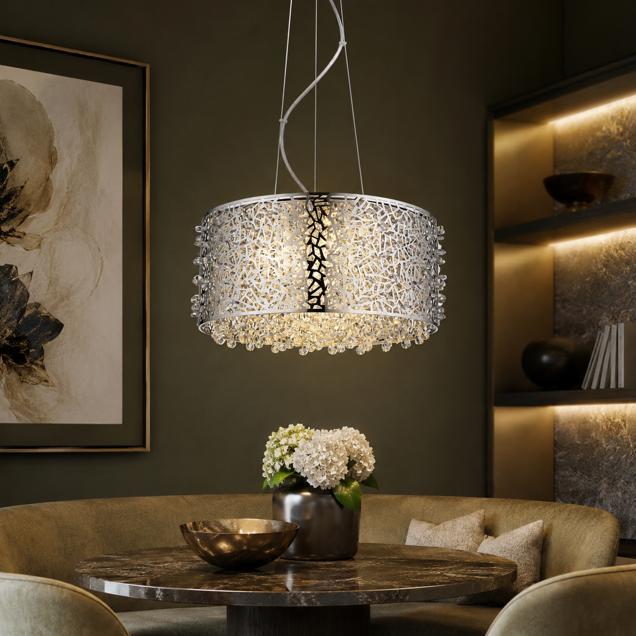 Candelabru LED FOREST Unique Crom Dimabil Echivalent 150W