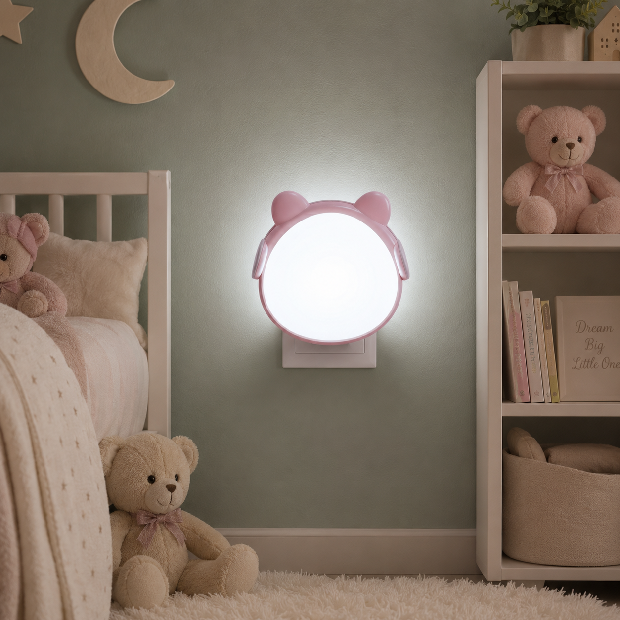 Lampa de Veghe LED Pinky Roz 0.6W Lumina Rece 6000K