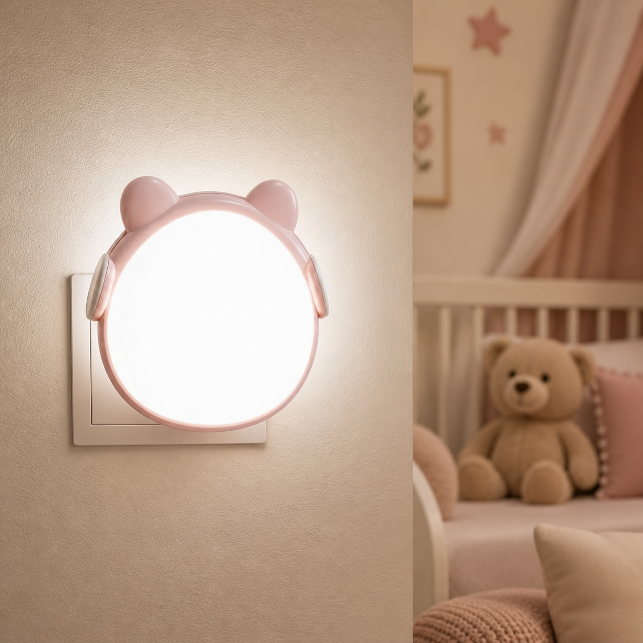Lampa de Veghe LED Pinky Roz 0.6W Lumina Rece 6000K