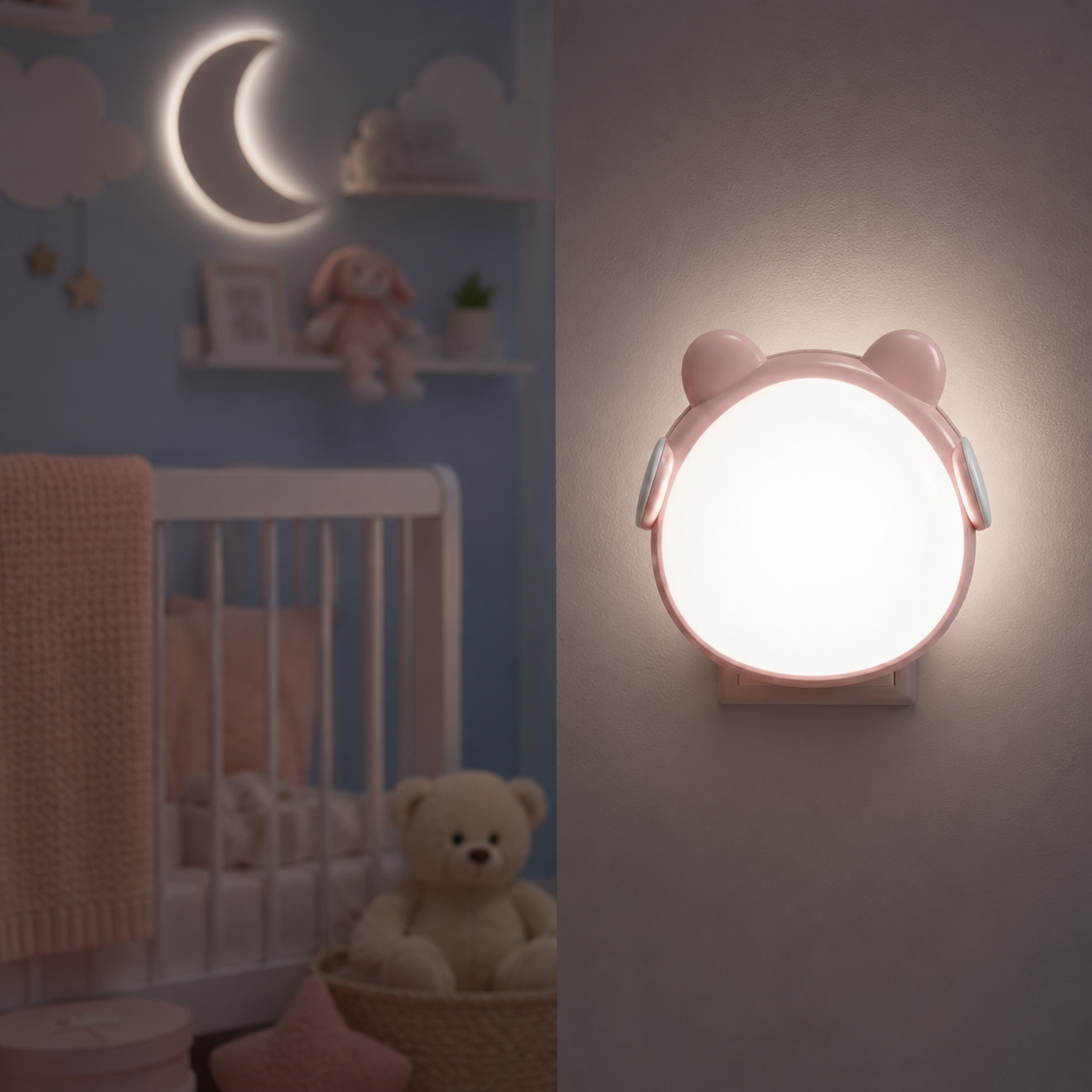 Lampa de Veghe LED Pinky Roz 0.6W Lumina Rece 6000K