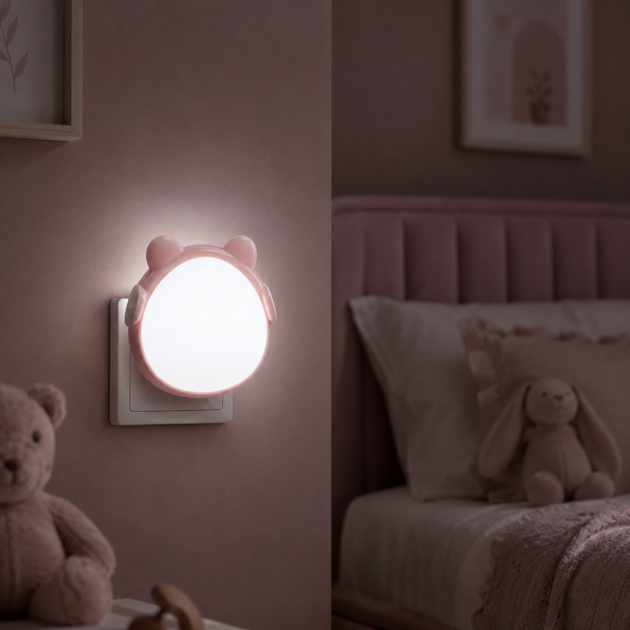 Lampa de Veghe LED Pinky Roz 0.6W Lumina Rece 6000K