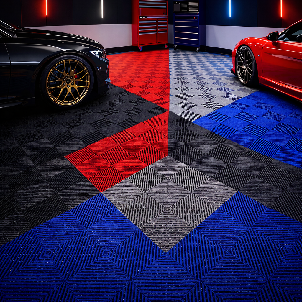 Pardoseala Modulara Verde Din Polipropilena Rezistenta la 8 Tone 40x40CM