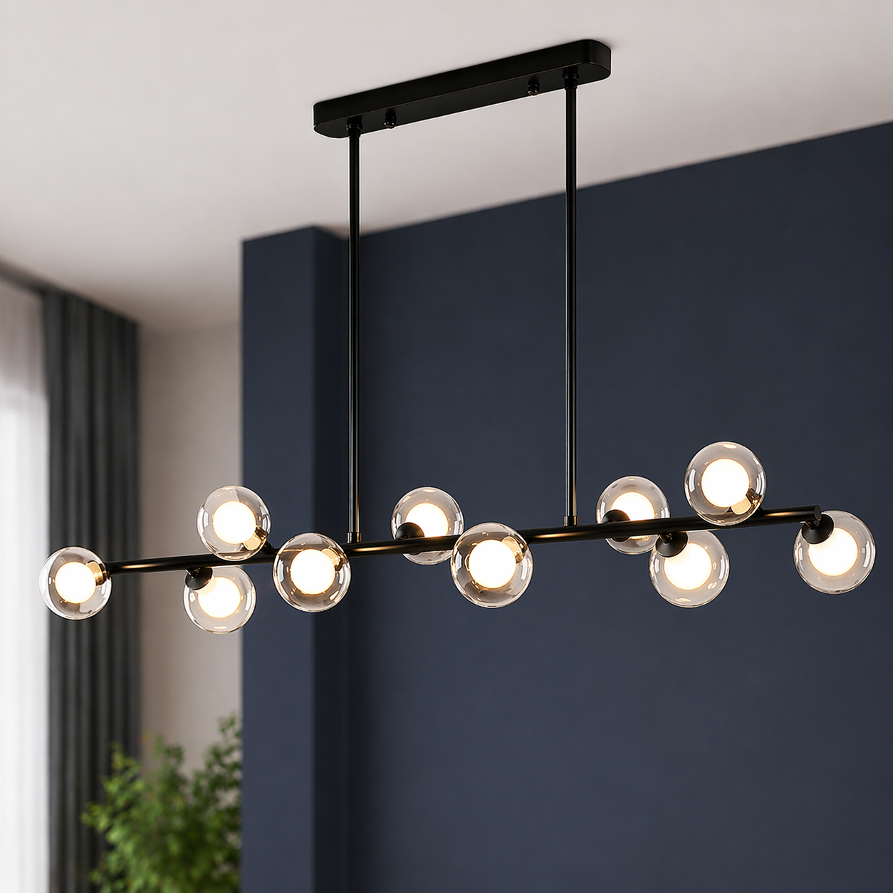 Lustra Nordic Style Abajur Dark Orbs Linnea 10xG9