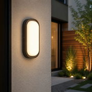 Aplica LED Bulkhead Neagra 18W 2020lm IP65 CCT