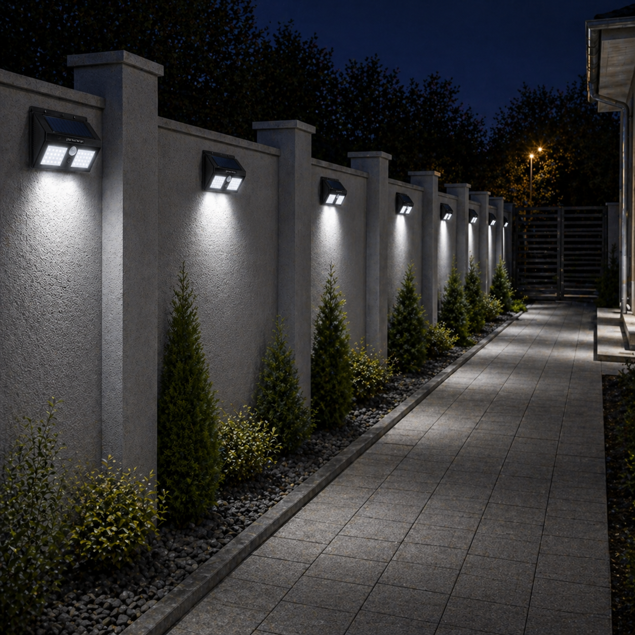 Aplica LED Exterior Solara Senzor 40 SMD