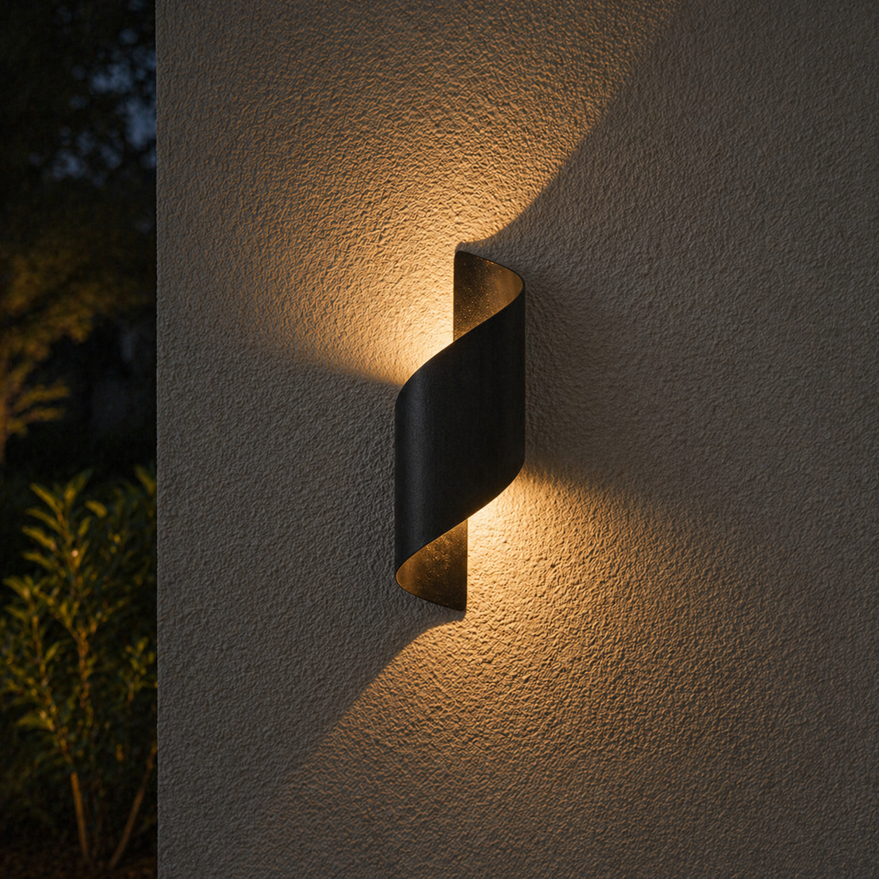 Aplica LED Exterior 10W Spirala Neagra