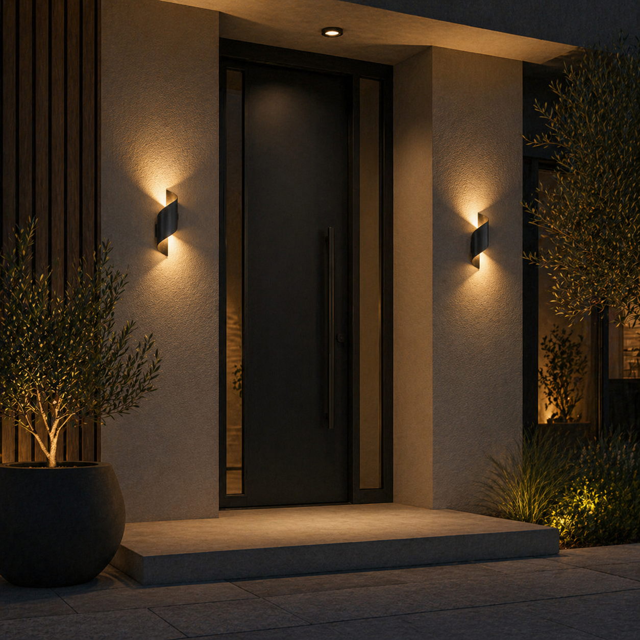Aplica LED Exterior 10W Spirala Neagra