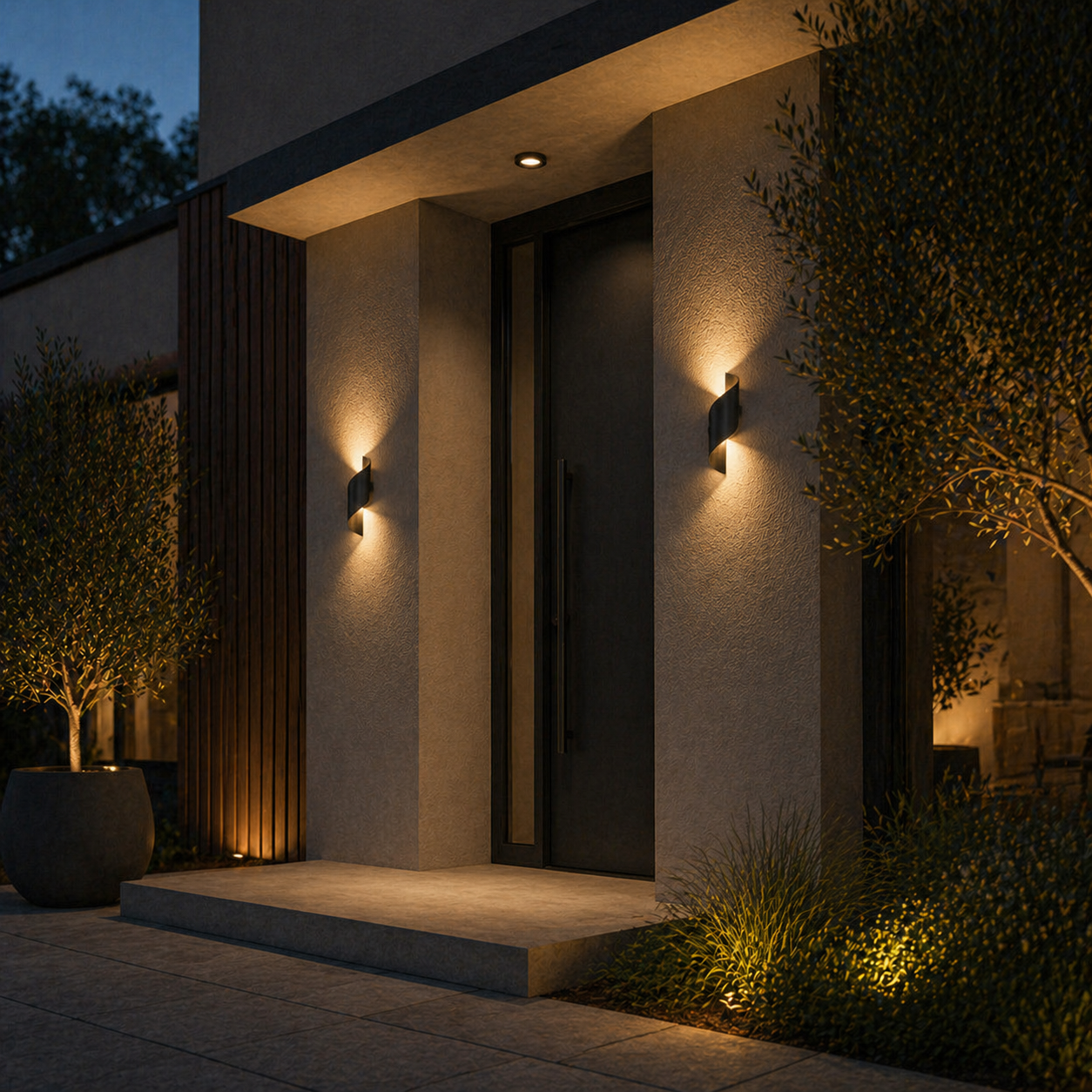 Aplica LED Exterior 10W Spirala Neagra