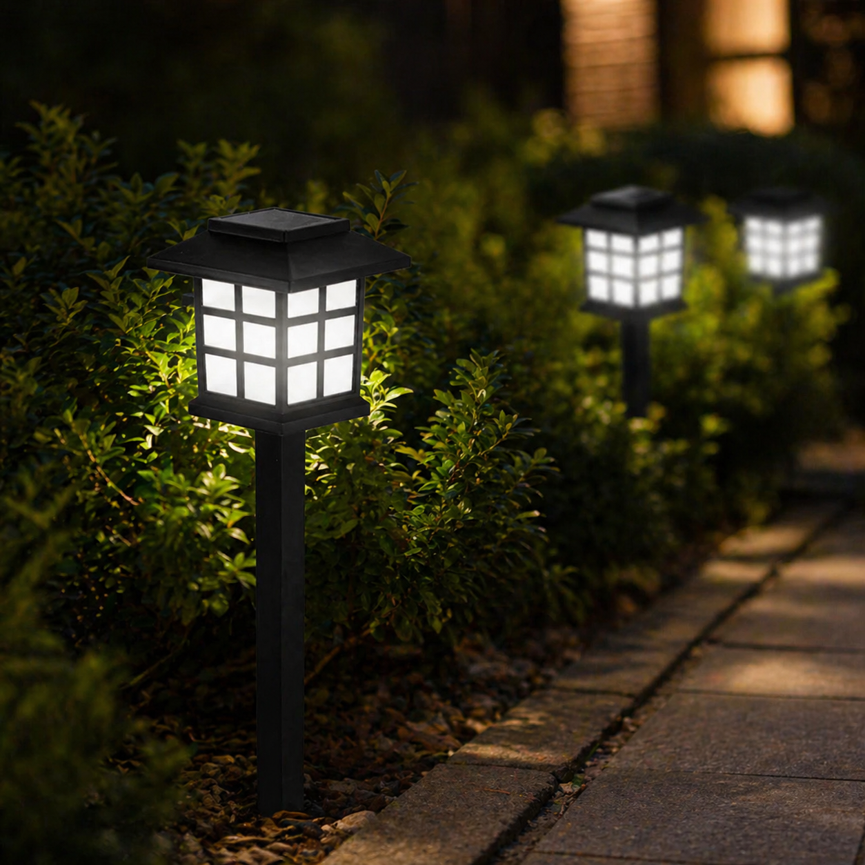 Set 2 Stalpi LED Gradina Solar PAST 30cm, IP44, 6500K