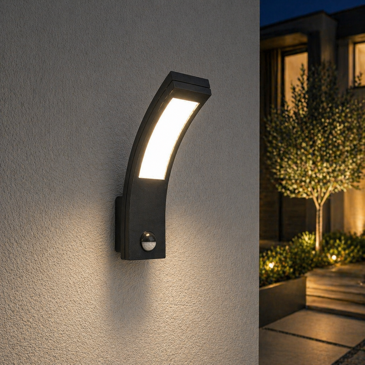 Aplica LED Exterior GRI 10W V2 Senzor