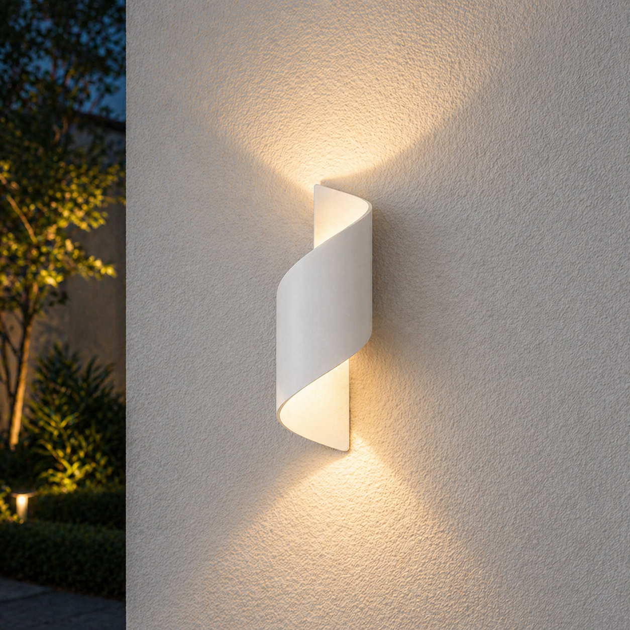 Aplica LED Exterior 10W Spirala Alba