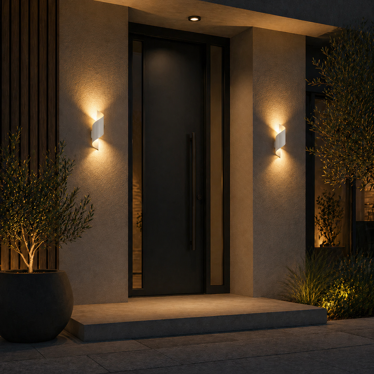Aplica LED Exterior 10W Spirala Alba