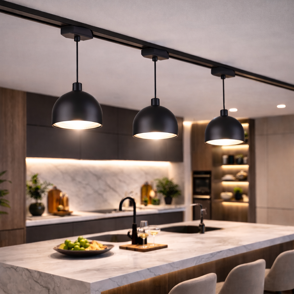 Pendul LED Urban Track 8W Magnetic 4000K Negru