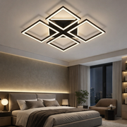Lustra LED Quantum Square Black 91W Telecomanda