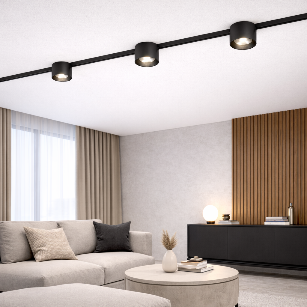 Spot LED Rotund Urban Track 6W 4000K Negru