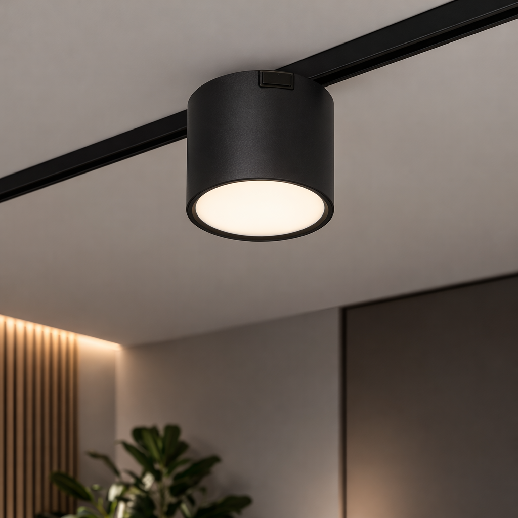 Spot LED Rotund Urban Track 8W 4000K Negru