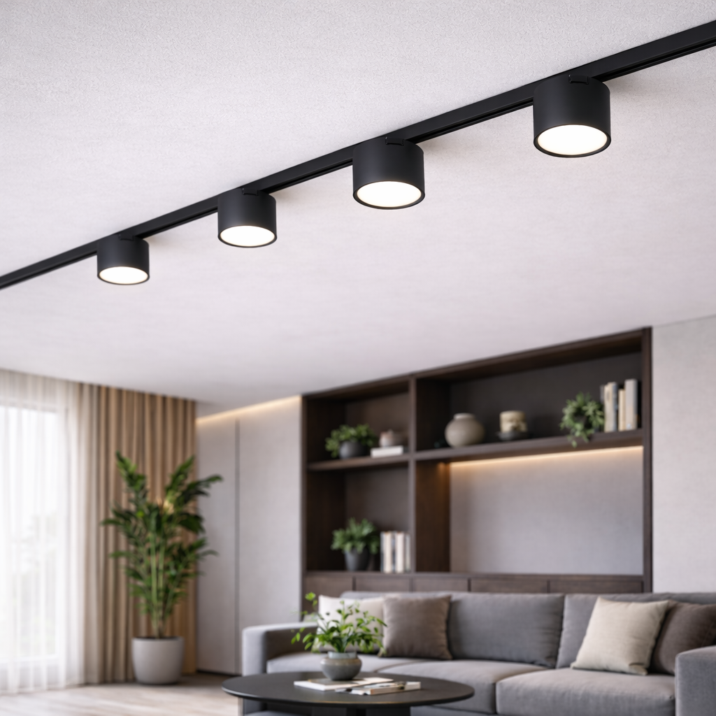 Spot LED Rotund Urban Track 8W 4000K Negru