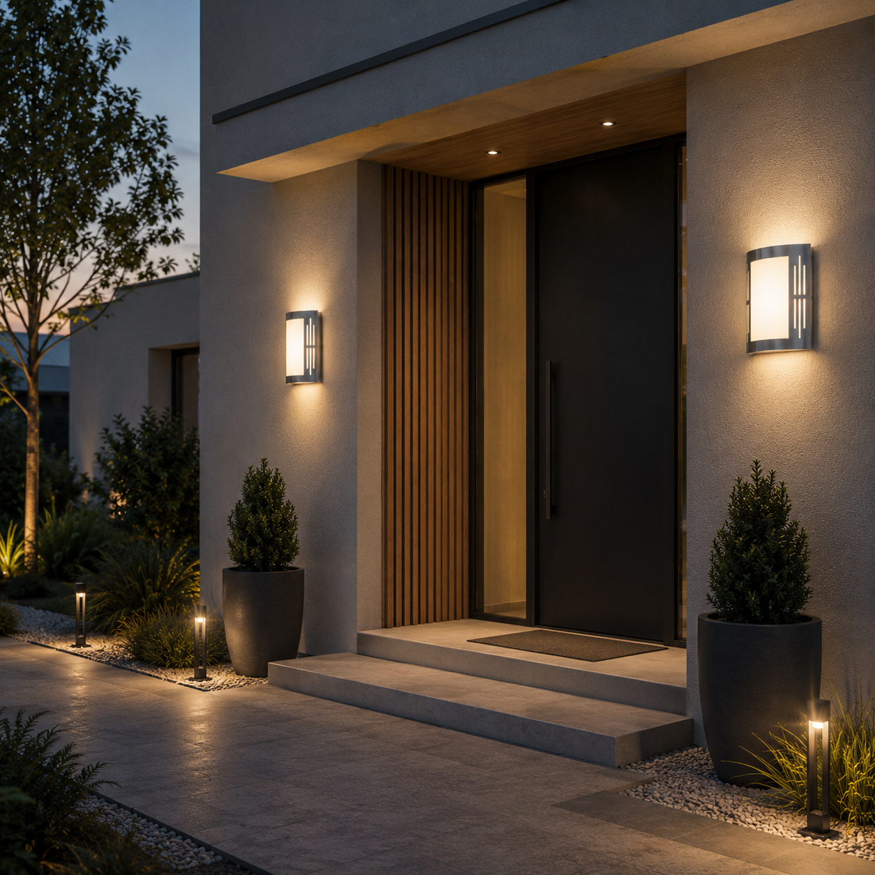 Aplica Exterior CITY Silver & White Eglo