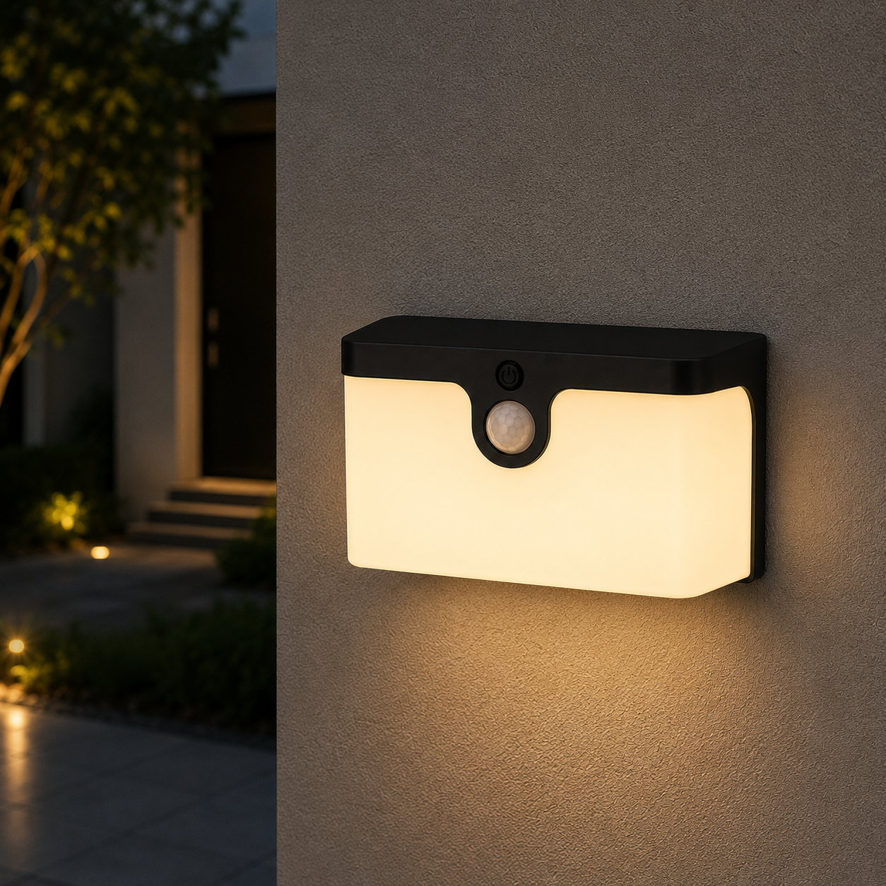 Aplica LED Exterior CROARA Gri Antracit cu Senzor 15CM