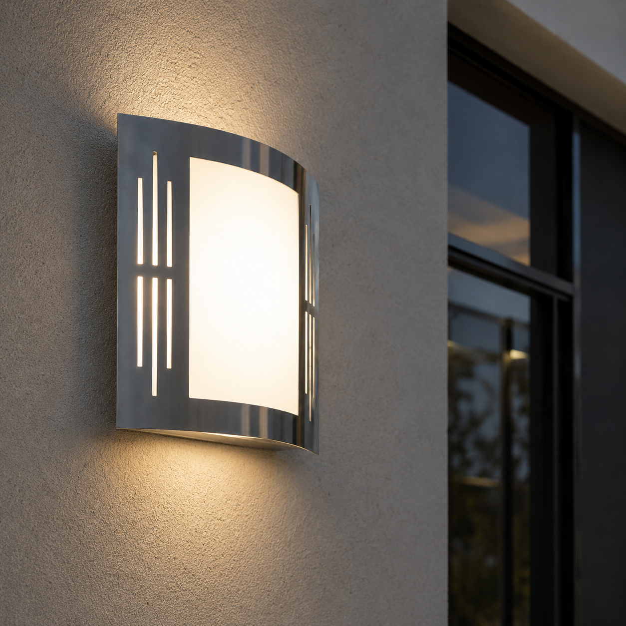 Aplica Exterior CITY Silver & White Eglo