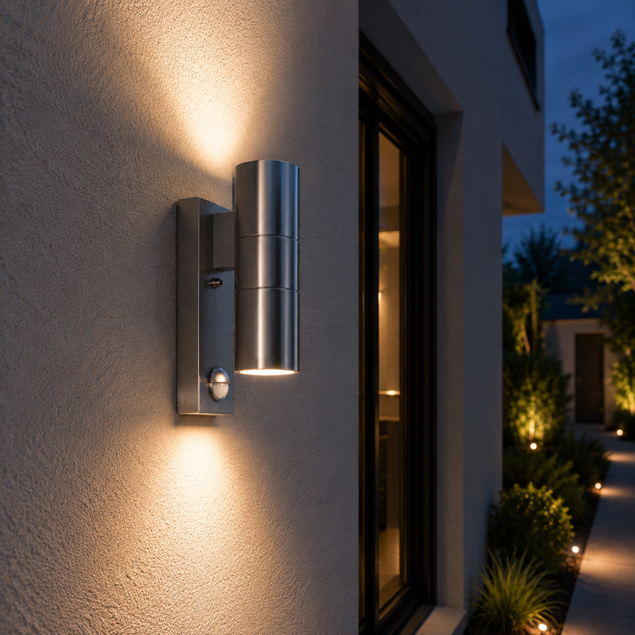 Aplica Exterior RIGA 5 Silver cu Senzor Resigilat R2 21.5CM