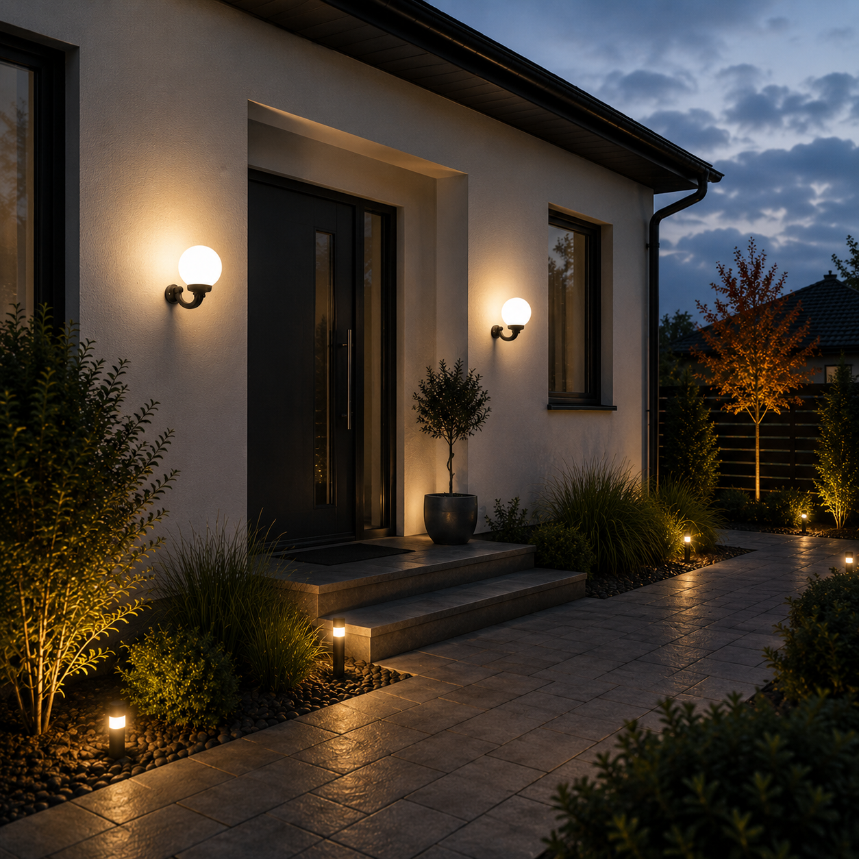 Felinar Glob 40CM Exterior Fumagalli Cu Brat Ofir