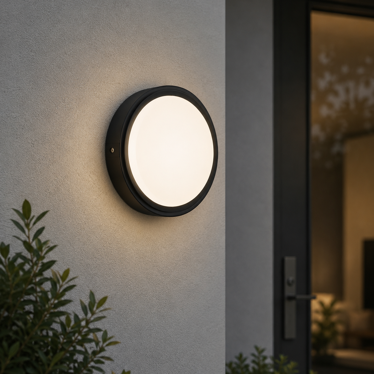 Plafoniera LED Black Bulkhead 18W, 22cm, IP65, CCT, 2020lm cu Senzor