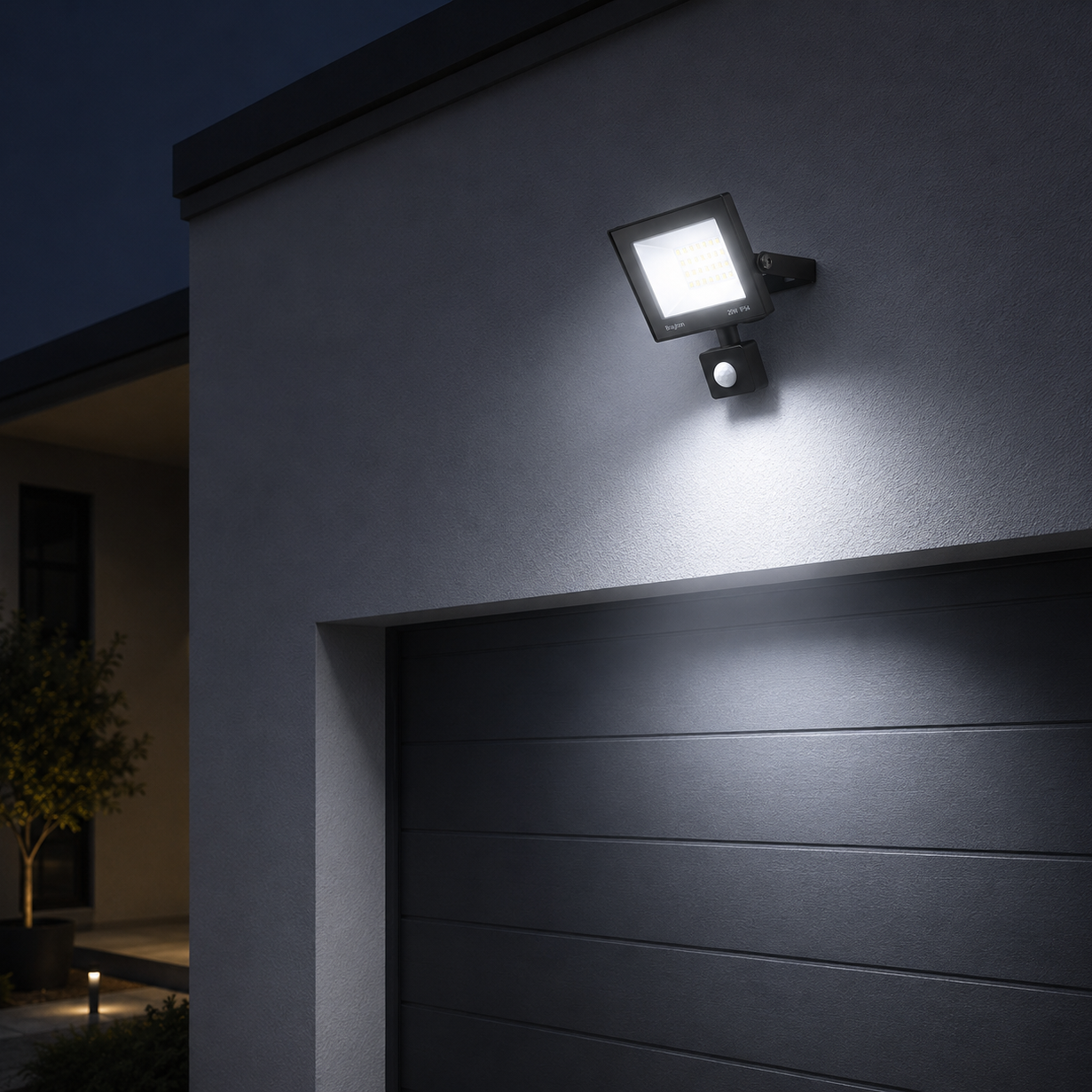 Proiector LED FLOOD Black 50W IP54 cu Senzor 6500K