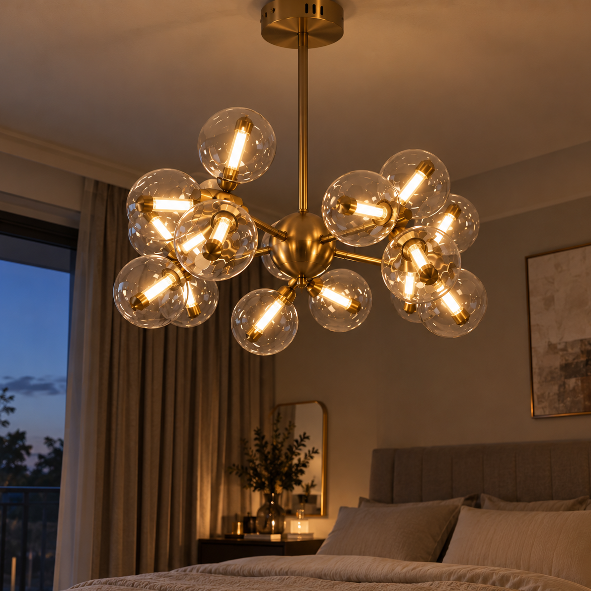 Lustra LED Abajur ELITE Gold Echivalent 150W