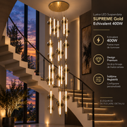 Lustra LED Suspendata SUPREME Gold Echivalent 400W