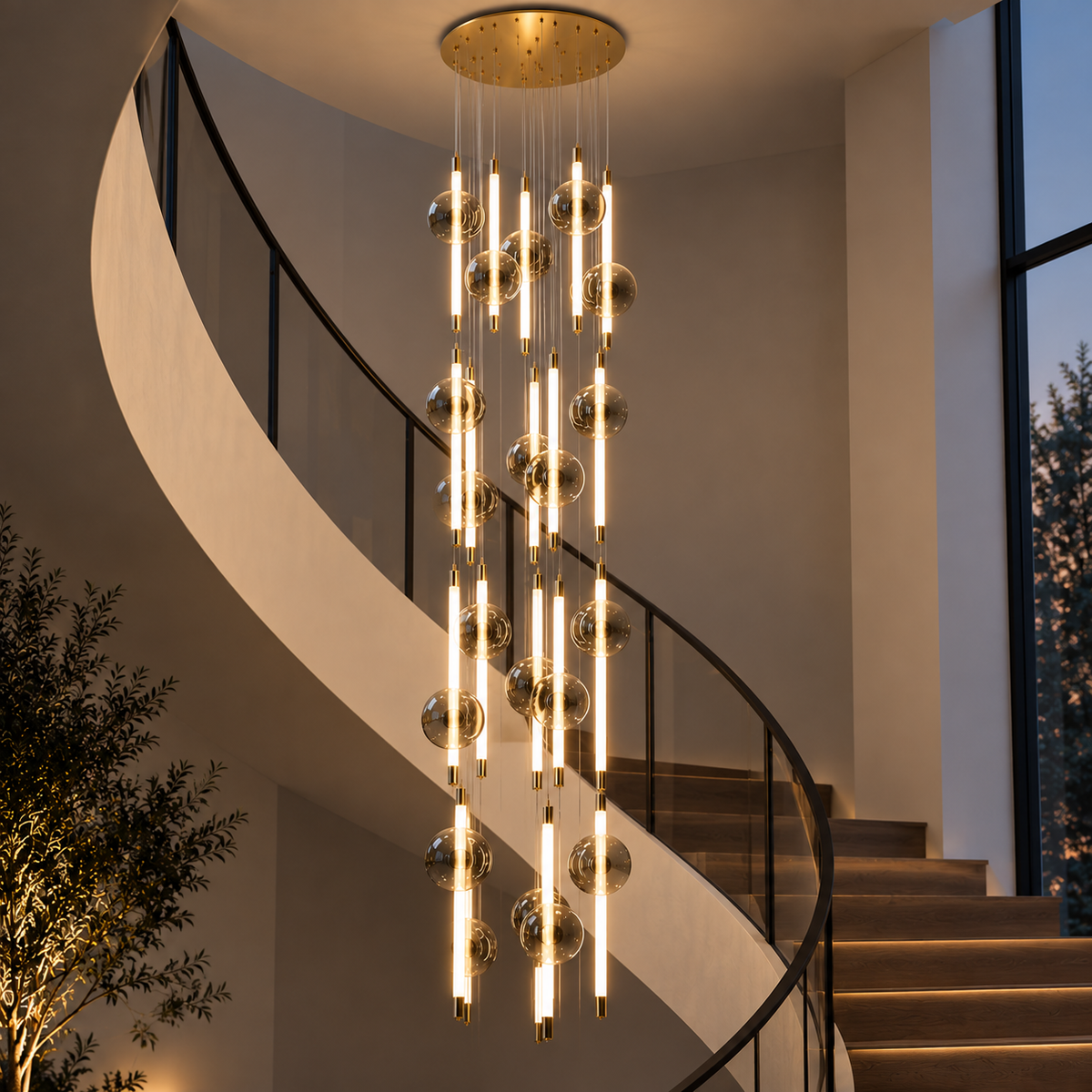 Lustra LED Suspendata SUPREME Gold Echivalent 400W