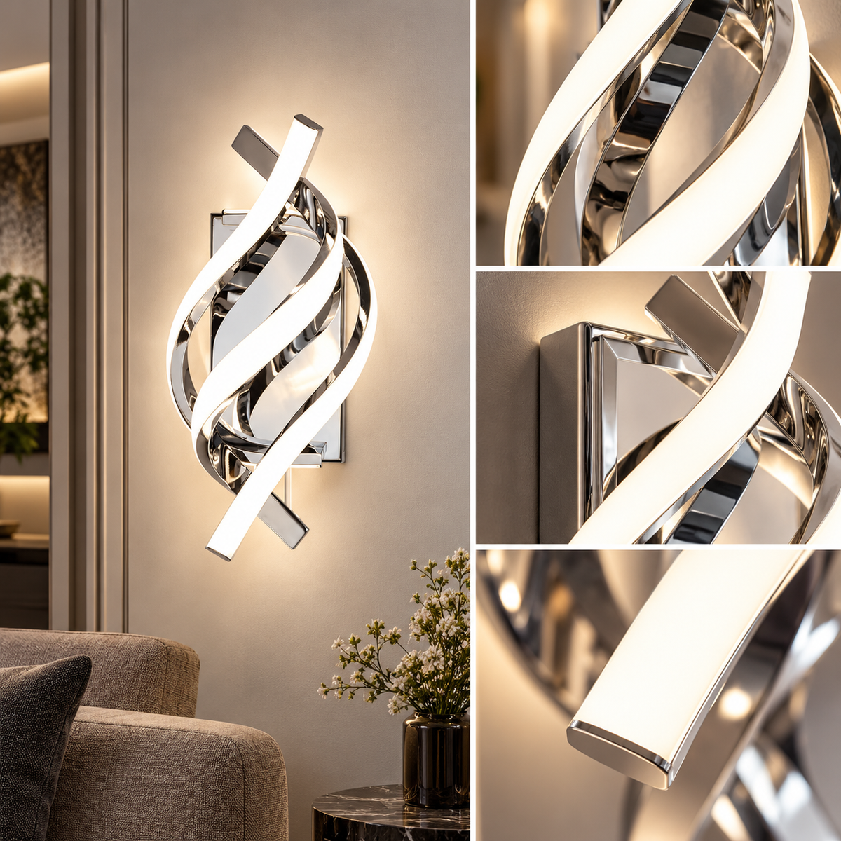Aplica LED MARY CHROME Gloss Echivalent 100W