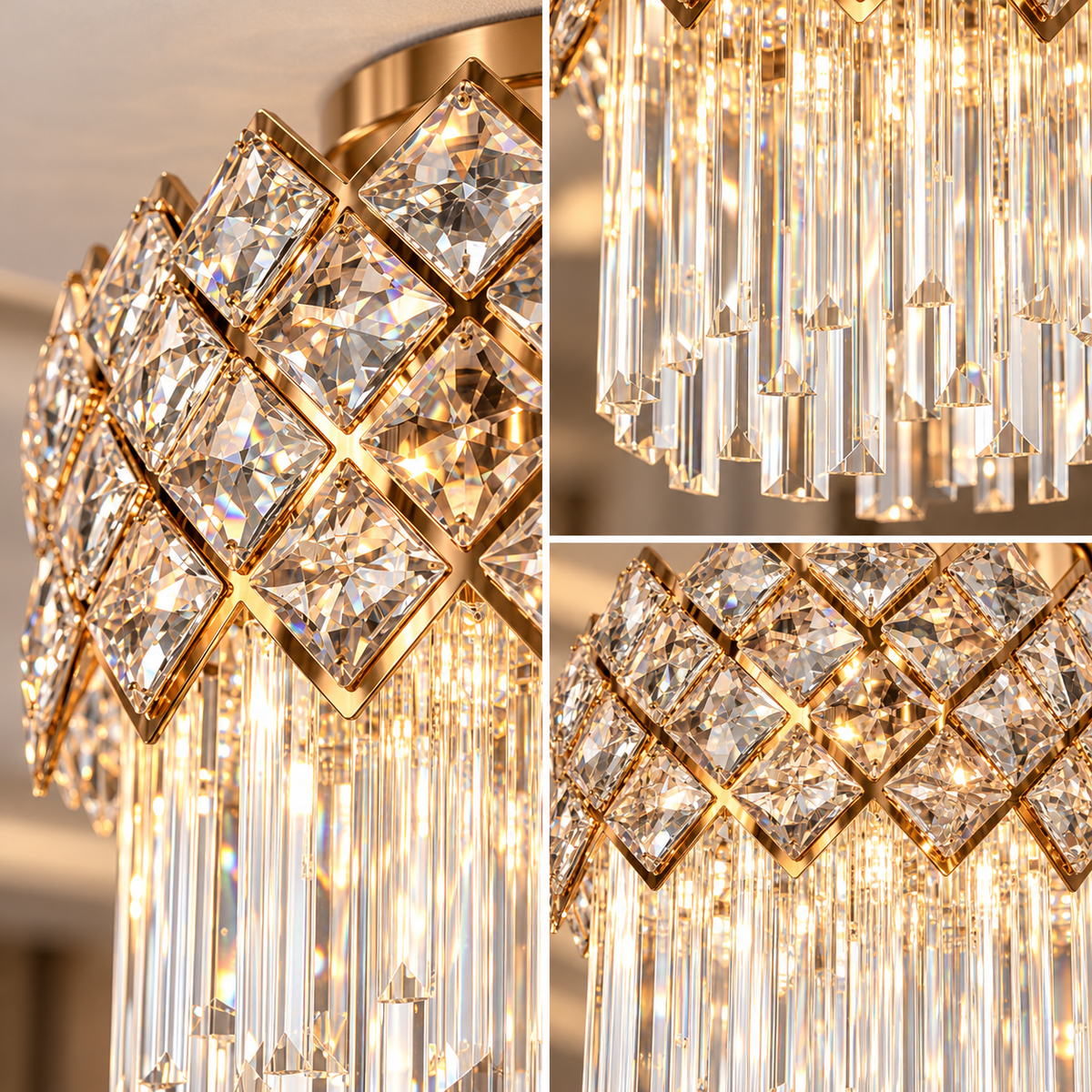 Candelabru Cristal MALLI Luxury Gold Aplicat