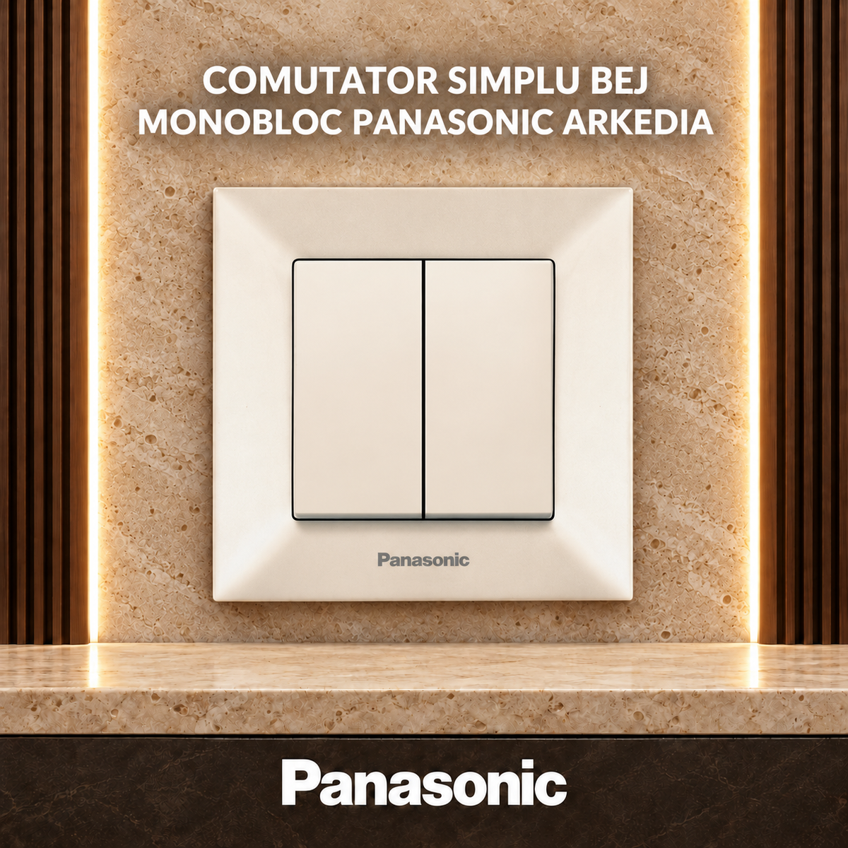 Comutator Simplu Bej Monobloc Panasonic Arkedia