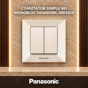 Comutator Simplu Bej Monobloc Panasonic Arkedia