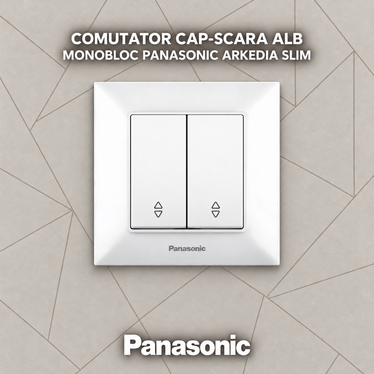 Comutator Cap-Scara Alb Monobloc Panasonic Arkedia Slim