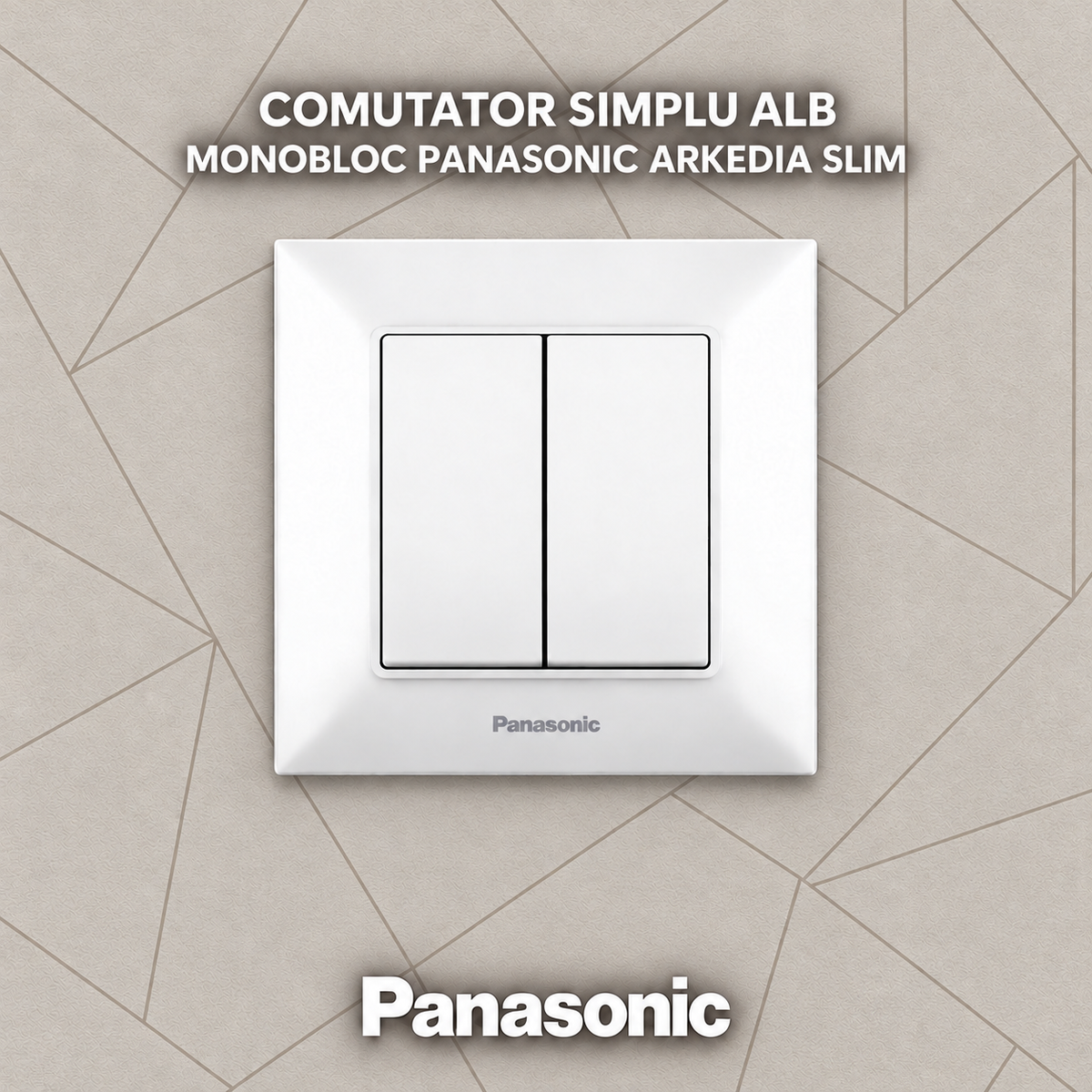 Comutator Simplu Alb Monobloc Panasonic Arkedia Slim
