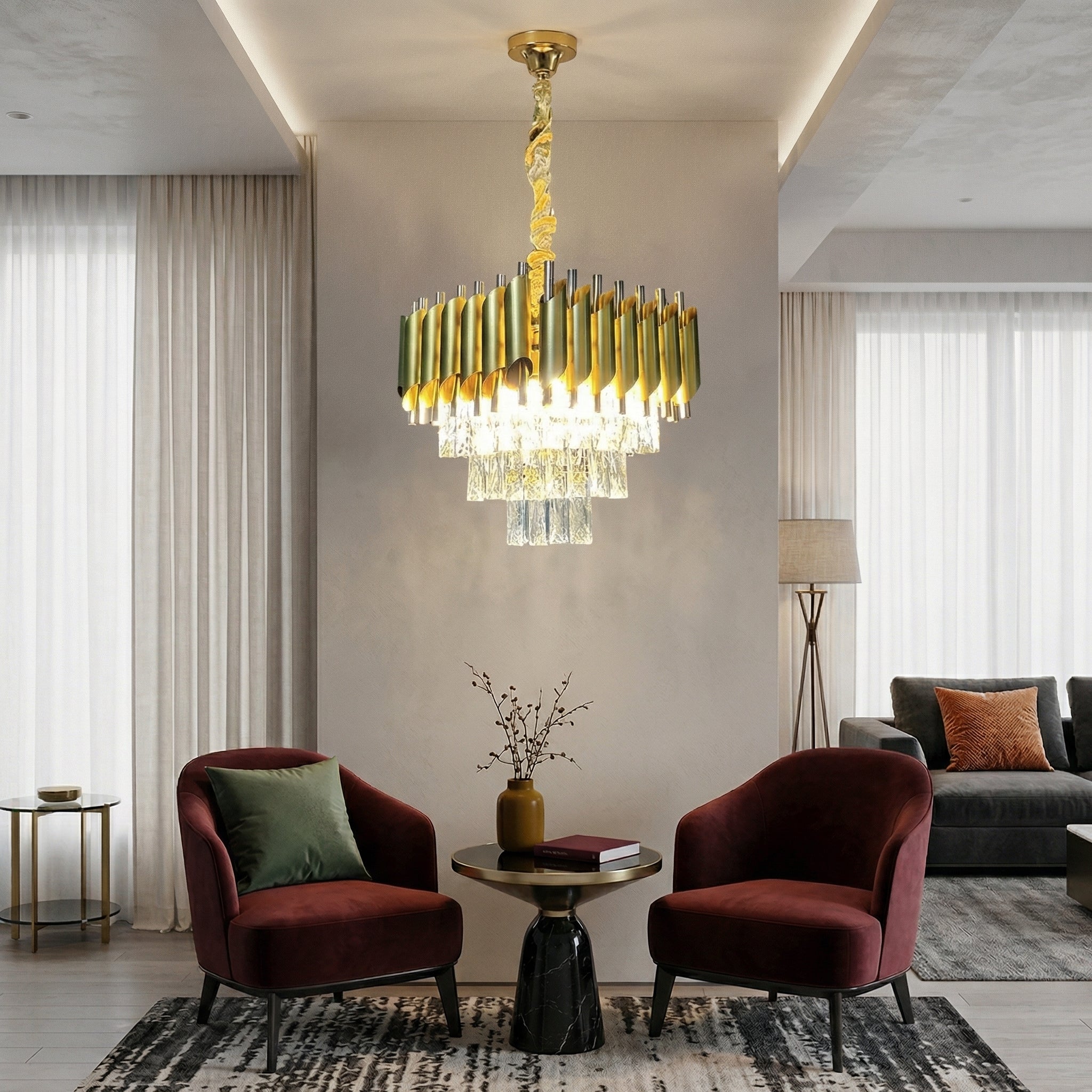 Candelabru Cristal GOLD PANTHER 4xE14 300mm