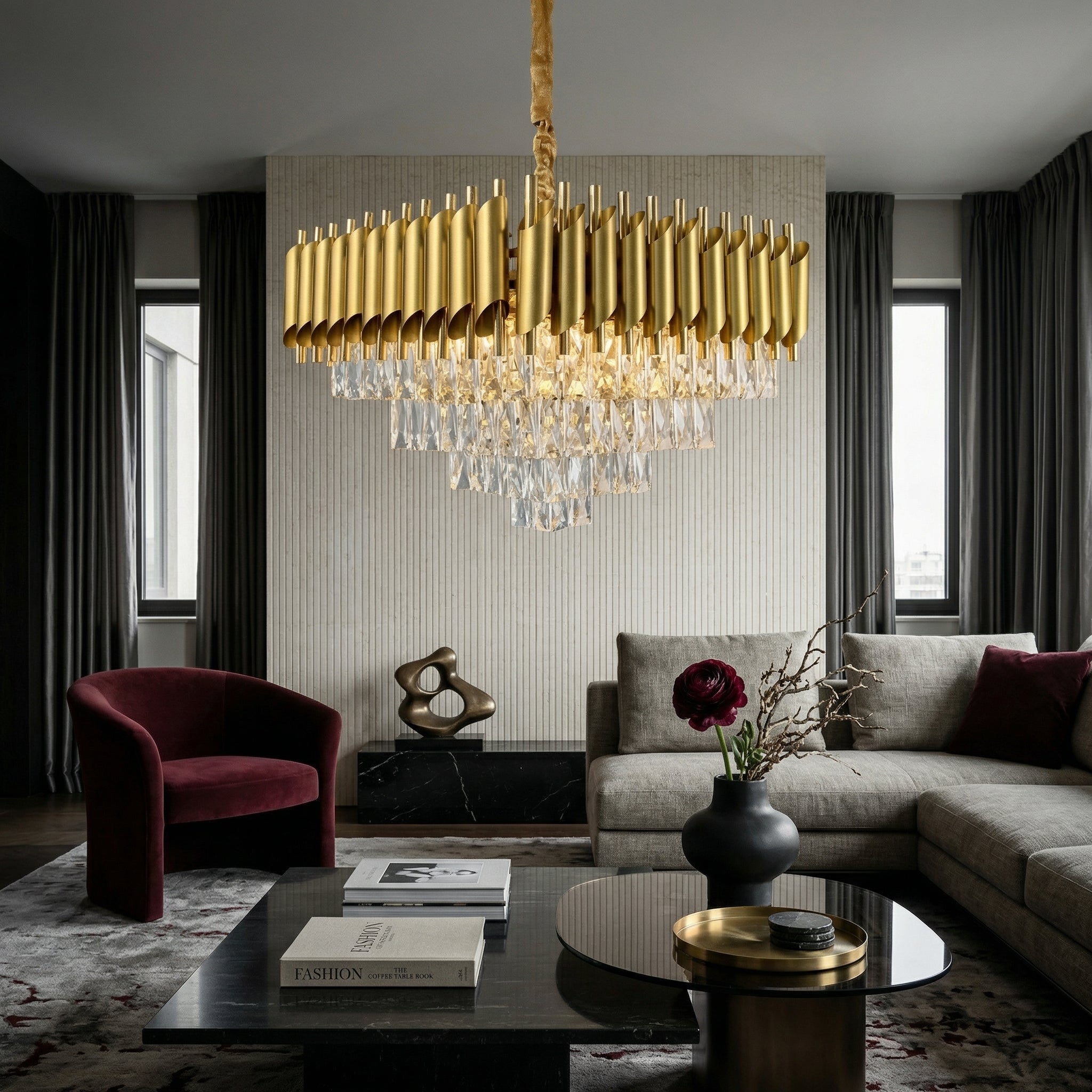 Candelabru Cristal GOLD PANTHER 10xE14 600mm