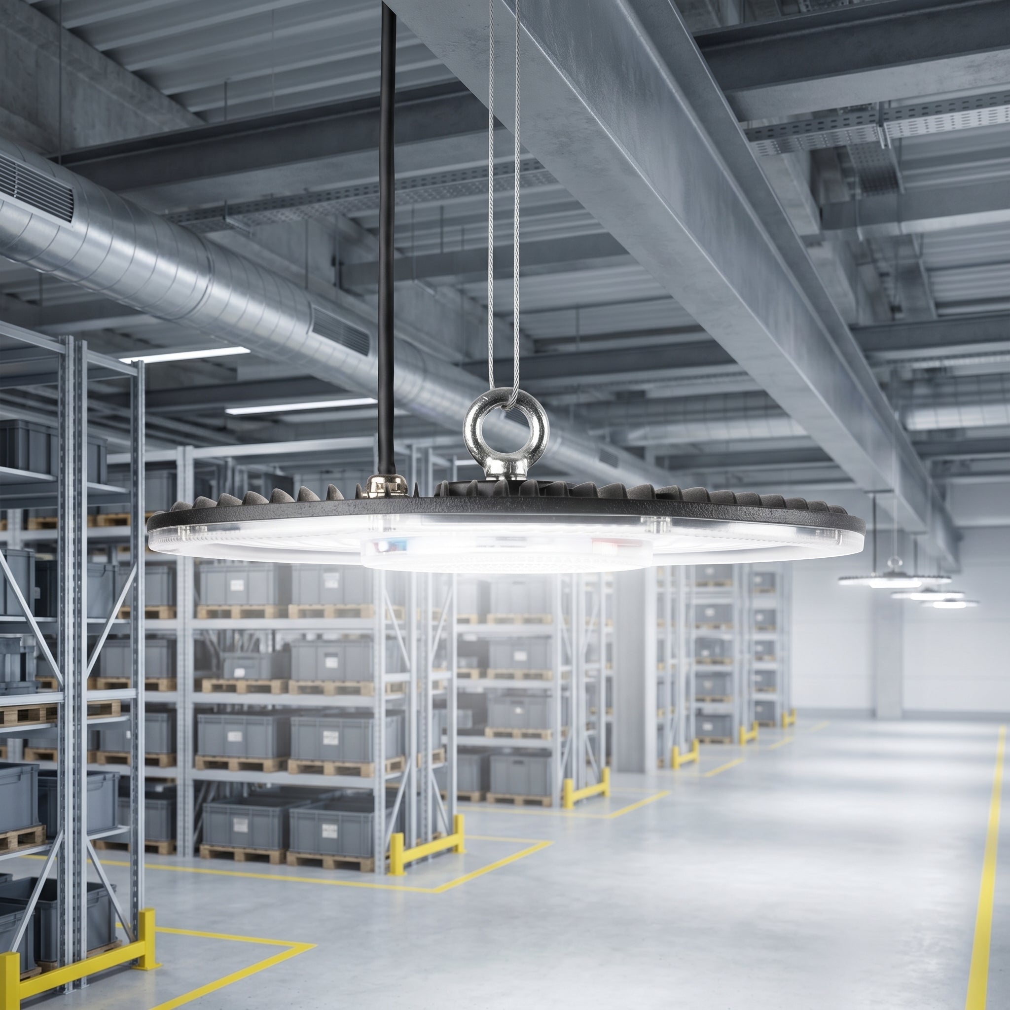 Lampa LED Industriala High Bay 100W 6500K IP65 Ø280mm