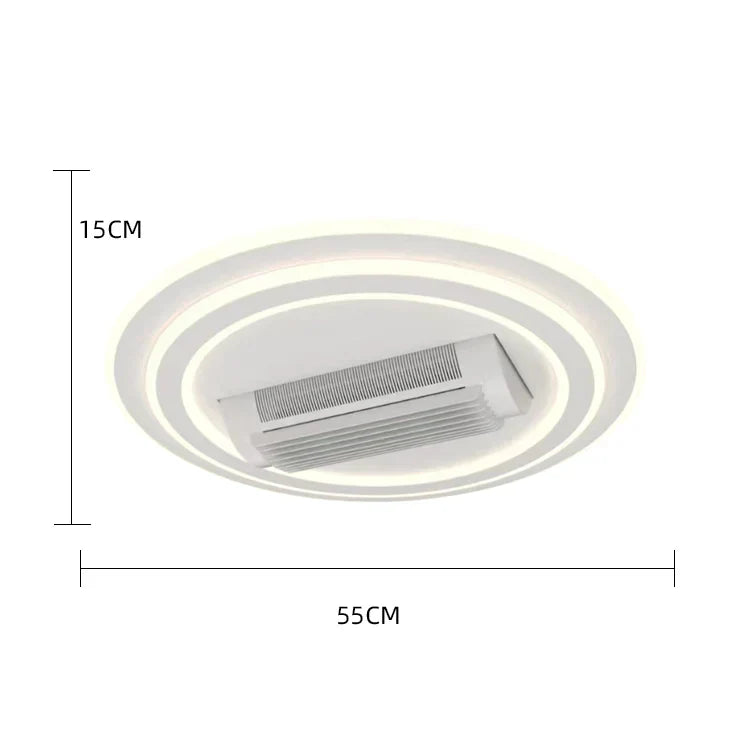 Lustra LED DL2410-1 cu Ventilator Reglabil si Telecomanda Echivalent 400W