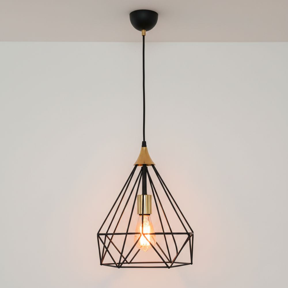 Pendul SUDE 1xE27 Black