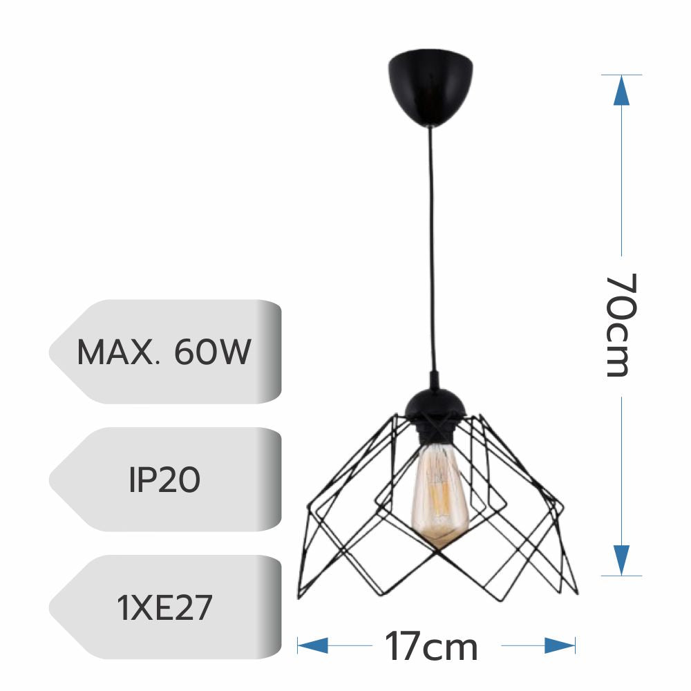 Pendul KONTES Black 70x17CM