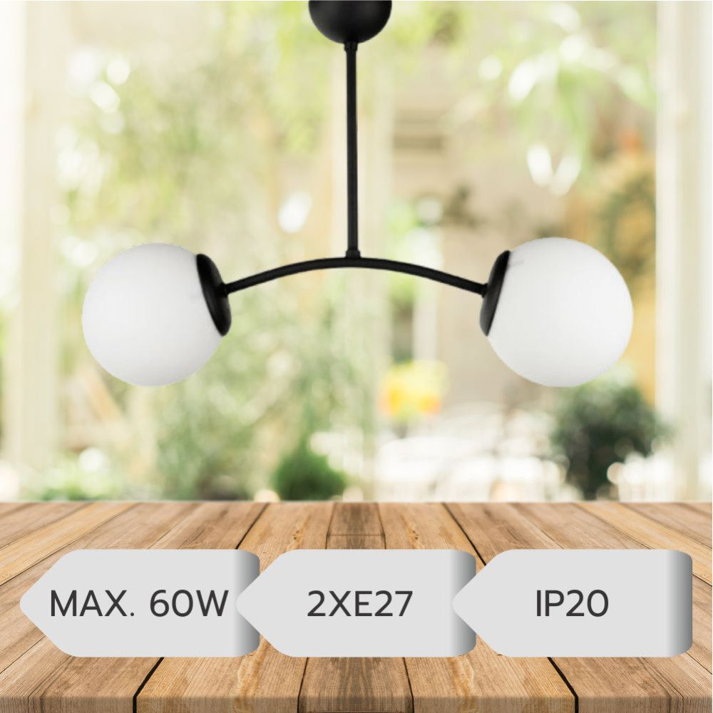 Lustra Abajur MARLA 2xE27 Black