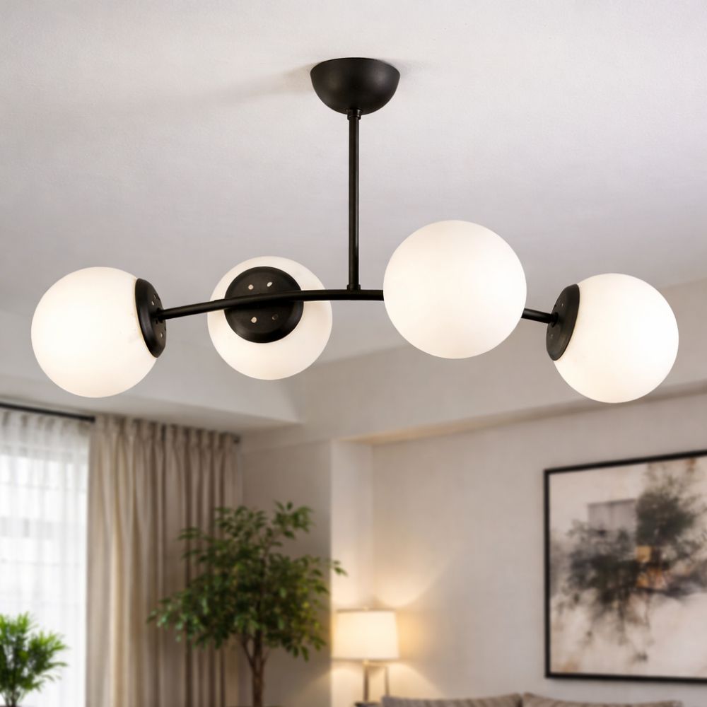 Lustra Abajur MARLA 4xE27 Black
