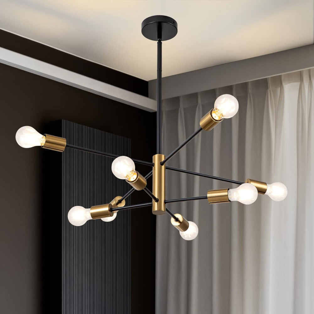 Lustra Abajur TAMIAS 8XE27 Black&Gold